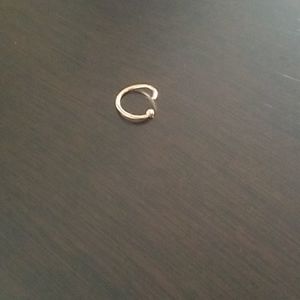 Rose gold nose hoop